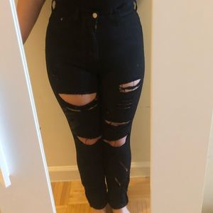 Ripped black jeans